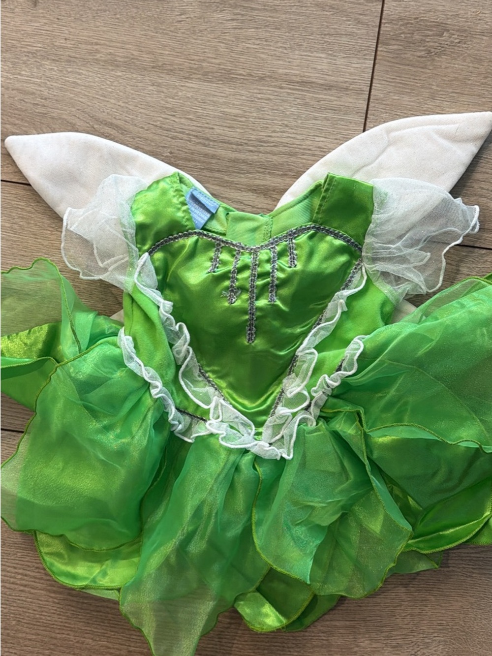 Disney Shimmering Green Tinkerbell Costume with White Wings 3-6 Months